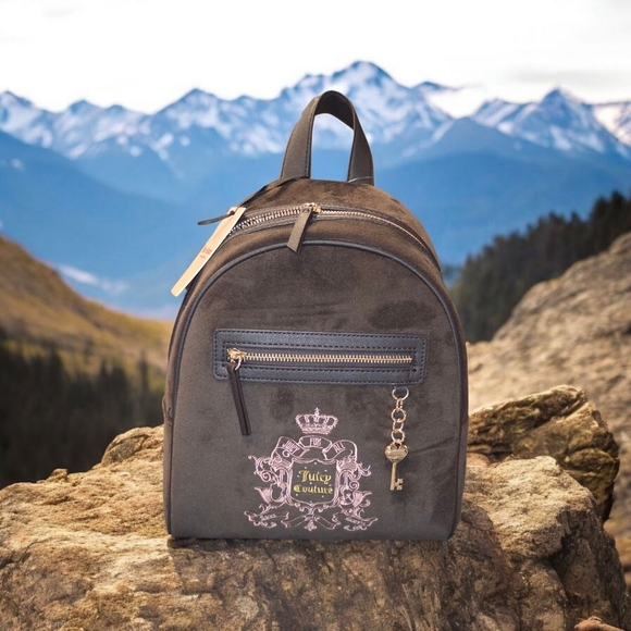 Juicy Couture Handbags - Juicy Couture All Mini Backpack In Pink Chocolate, NWT